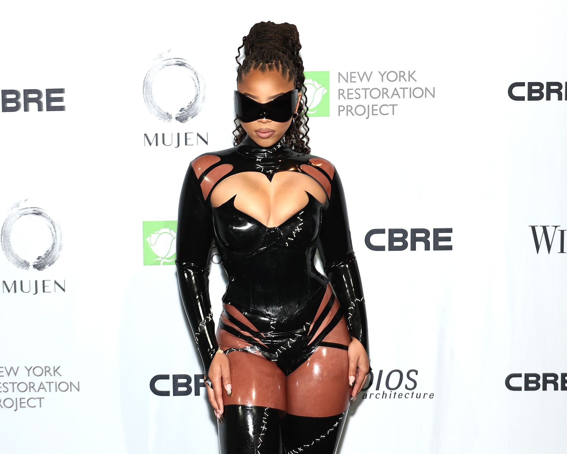 Chloe Bailey donned latex as Catwoman.